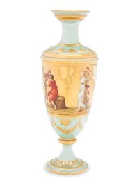 A Vienna Porcelain Iridescent Ground Cabinet Vase