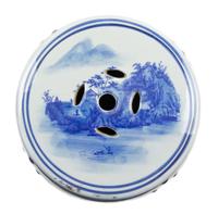 A Pair of Chinese Blue and White Porcelain Garden Seats Height 16 inches. — 20TH CENTURY