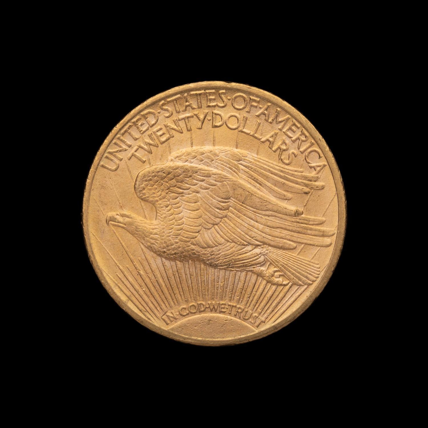 A 1910 Saint Gaudens $20 Gold Coin
