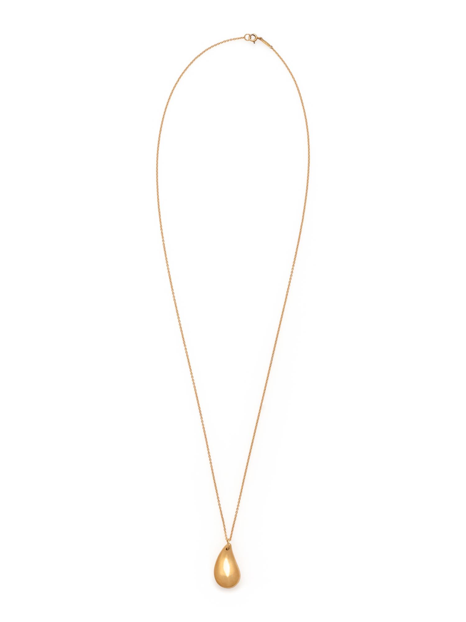 TIFFANY & CO., ELSA PERETTI, YELLOW GOLD 'TEARDROP' PENDANT/NECKLACE