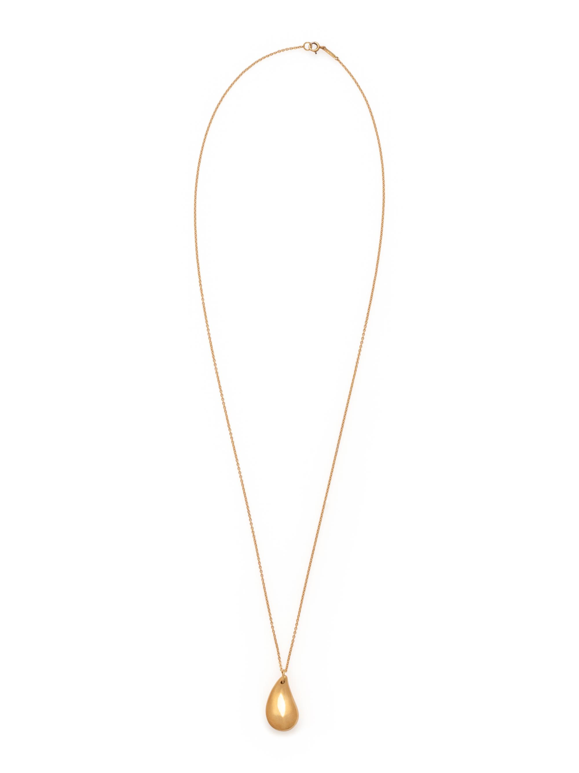 TIFFANY & CO., ELSA PERETTI, YELLOW GOLD 'TEARDROP' PENDANT/NECKLACE