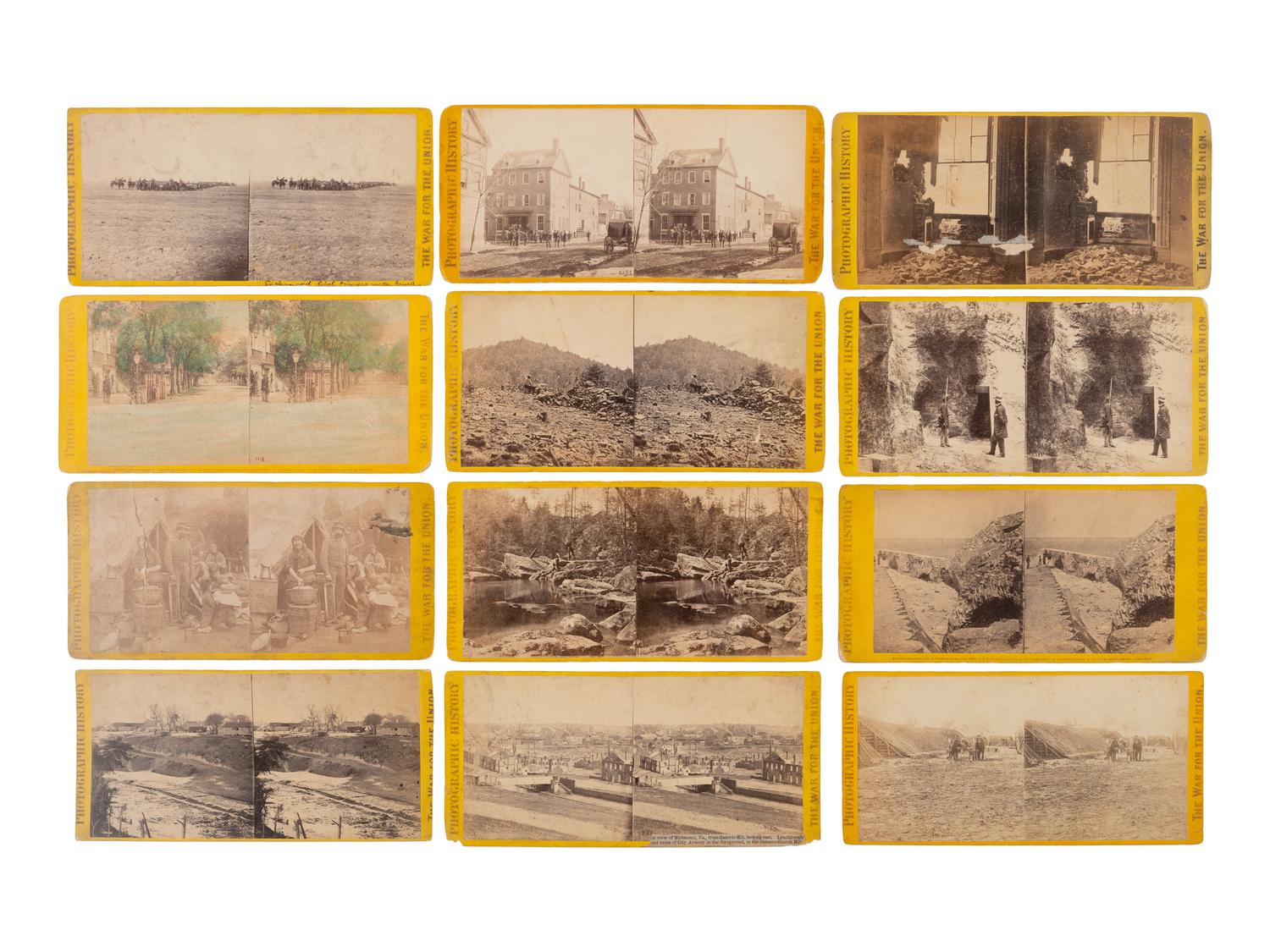 [CIVIL WAR]. A collection of 85 stereoviews from "The War for the Union" series. E. & H.T. Anthony, New York.
