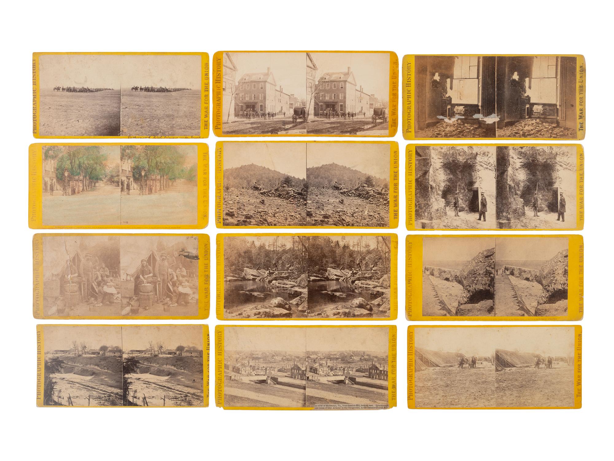 [CIVIL WAR]. A collection of 85 stereoviews from "The War for the Union" series. E. & H.T. Anthony, New York.