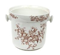 An English Transfer Decorated Ceramic Jardiniere Height 9 1/2 inches. — 19TH CENTURY