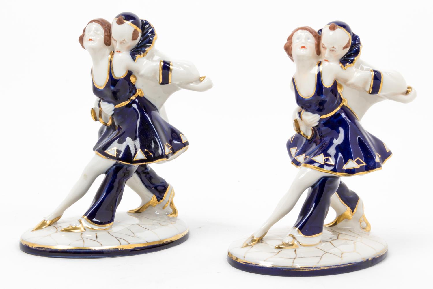 A Pair of Royal Dux Figural Groups Height 7 inches. — FIRST HALF 20TH CENTURY