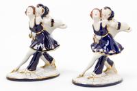 A Pair of Royal Dux Figural Groups Height 7 inches. — FIRST HALF 20TH CENTURY