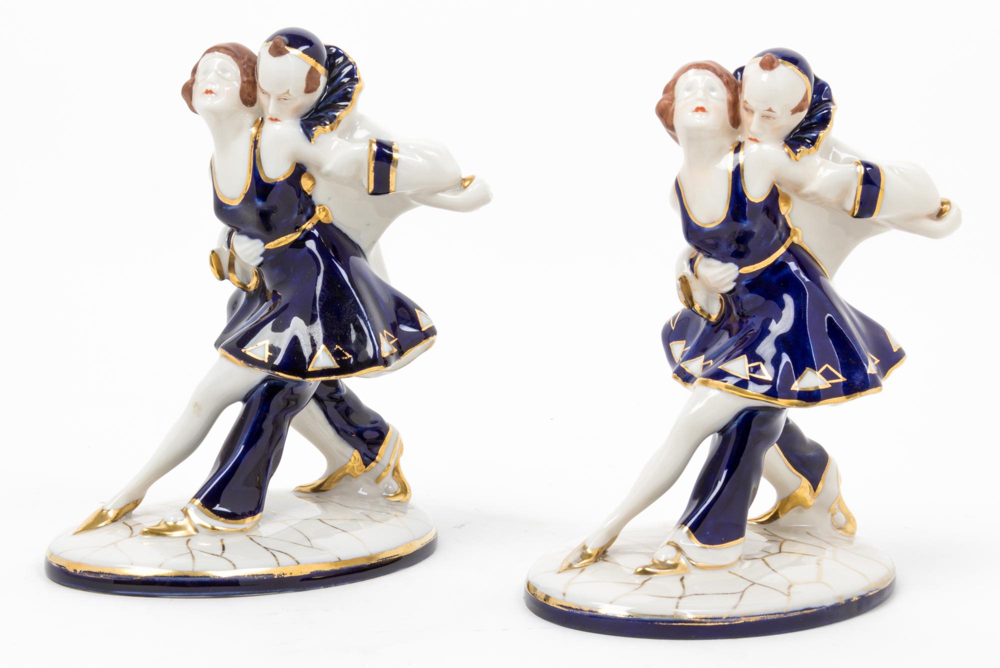 A Pair of Royal Dux Figural Groups Height 7 inches. — FIRST HALF 20TH CENTURY