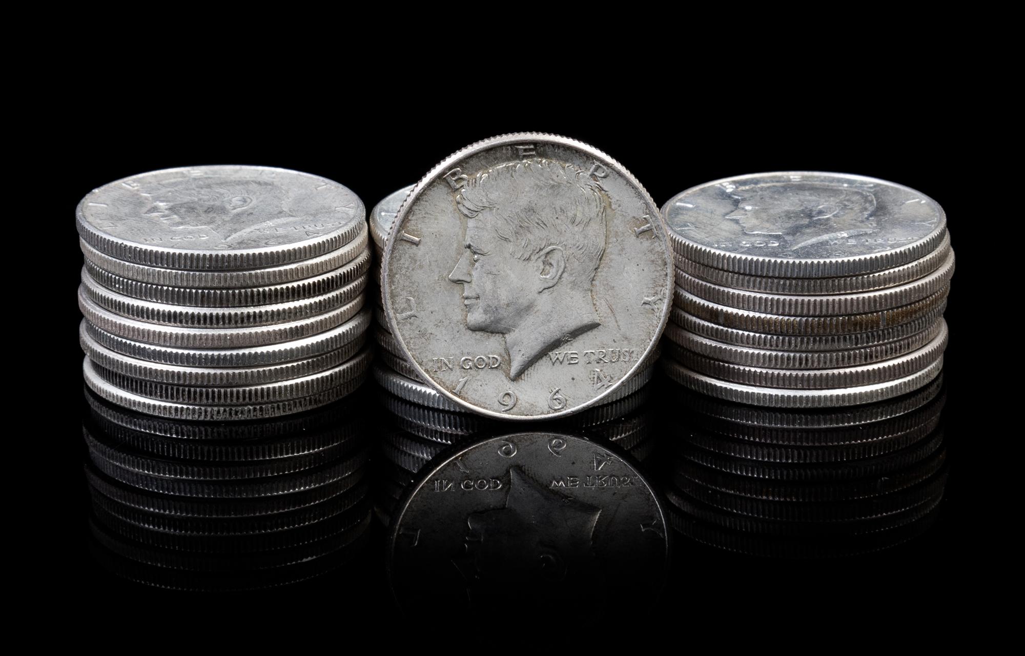 A Group of 26 United States 1964 Kennedy Half-Dollar Coins