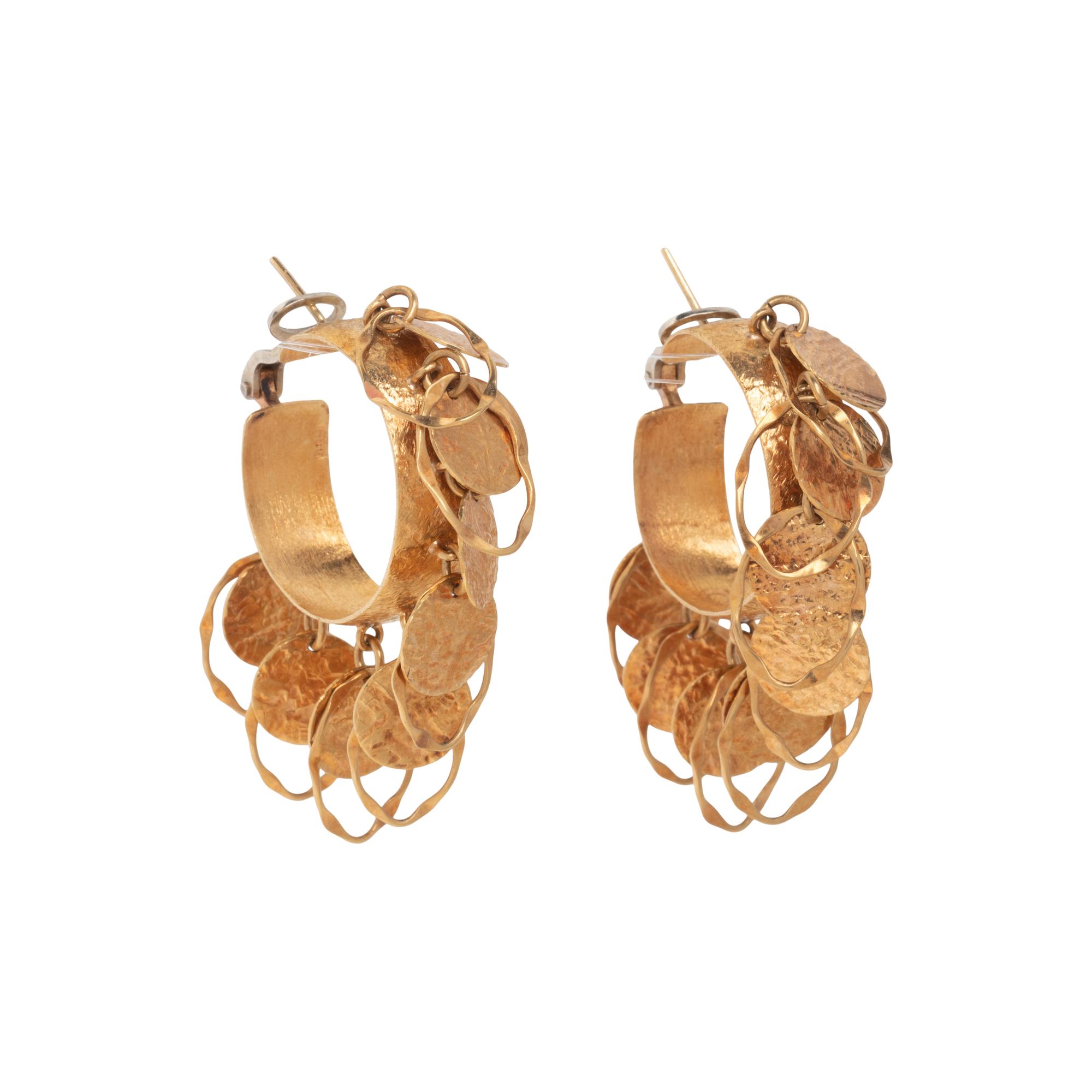 YELLOW GOLD HOOP EARRINGS