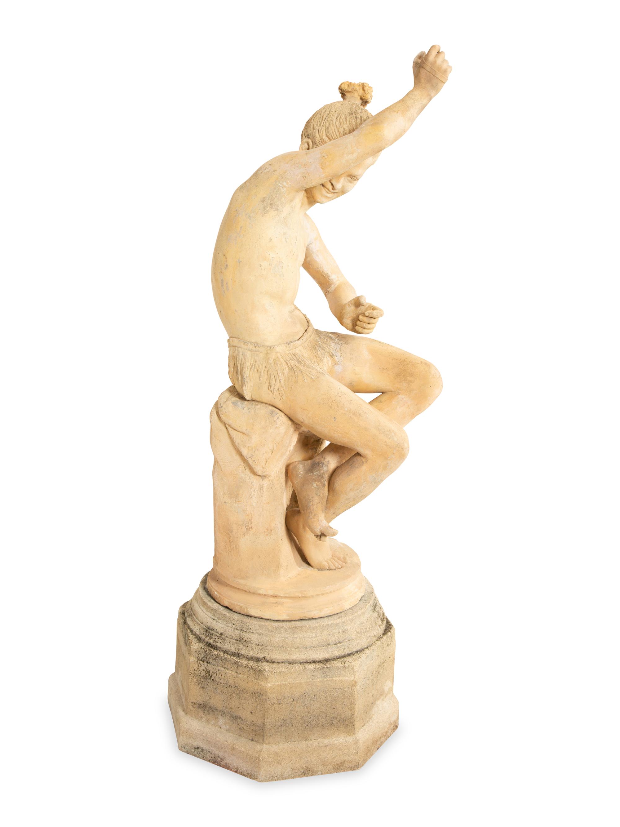 A Terracotta Sculpture of Tahitian Boy