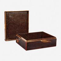 A large Japanese embellished wood box 日本镶嵌木盒 Edo/Meiji period ?????