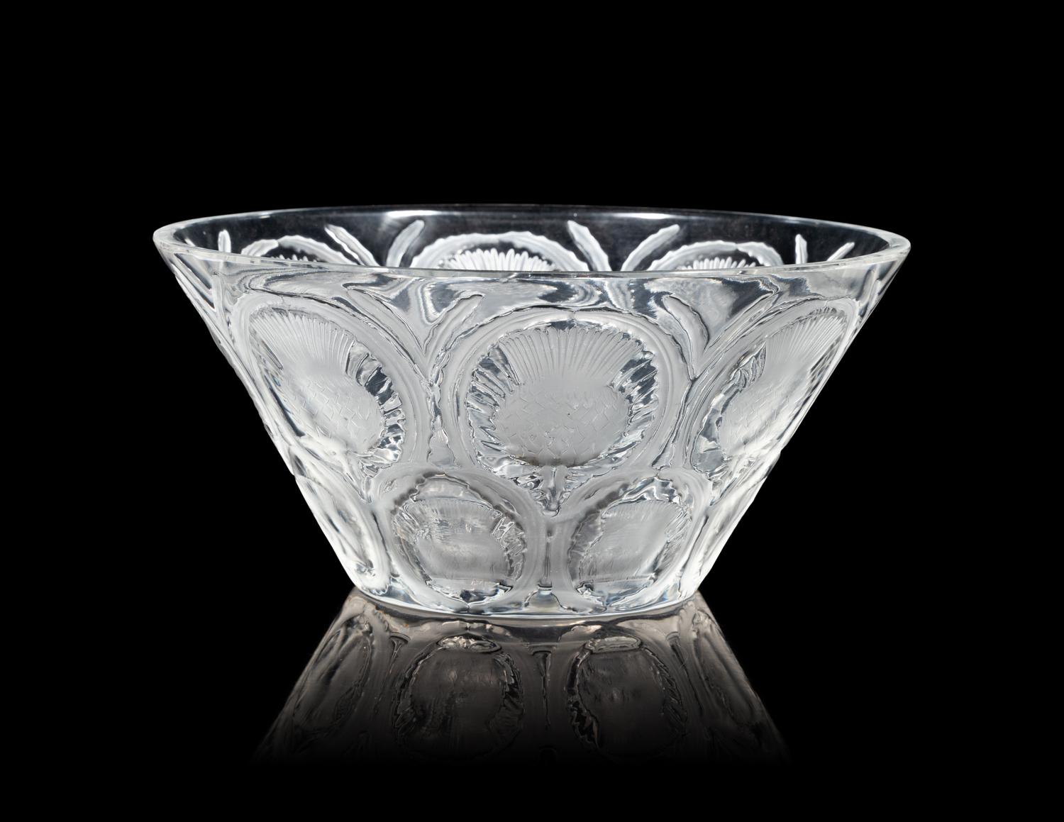 A Lalique Thistle Bowl