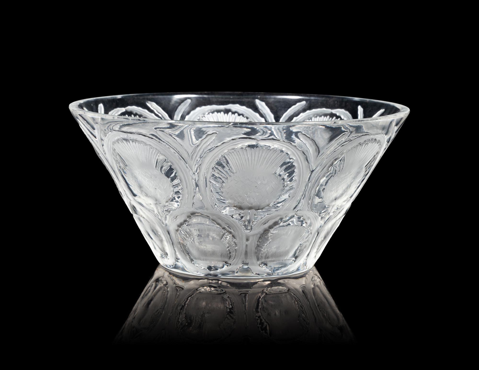 A Lalique Thistle Bowl