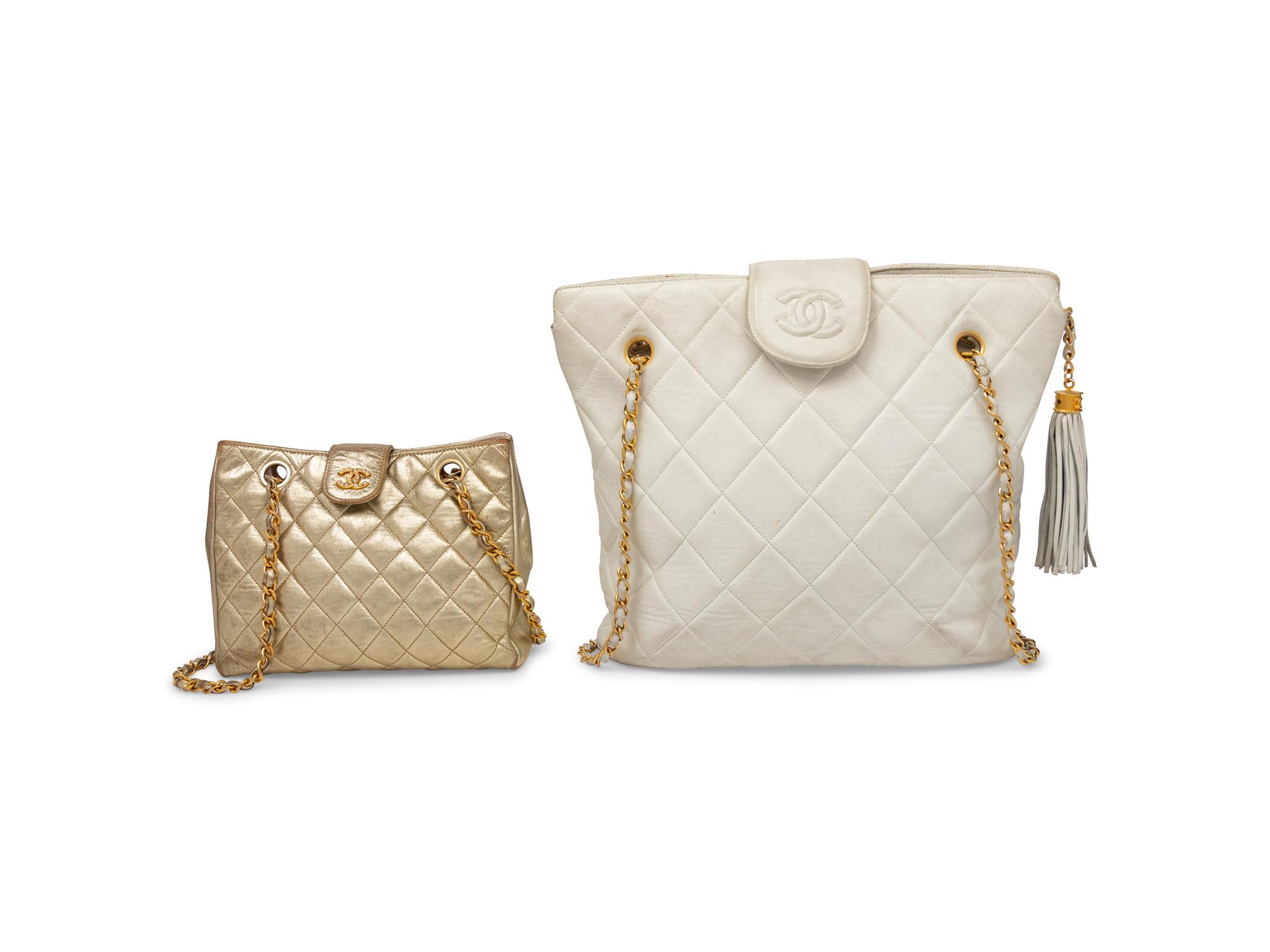 Two Chanel Shoulder Bags, Late 20th Century