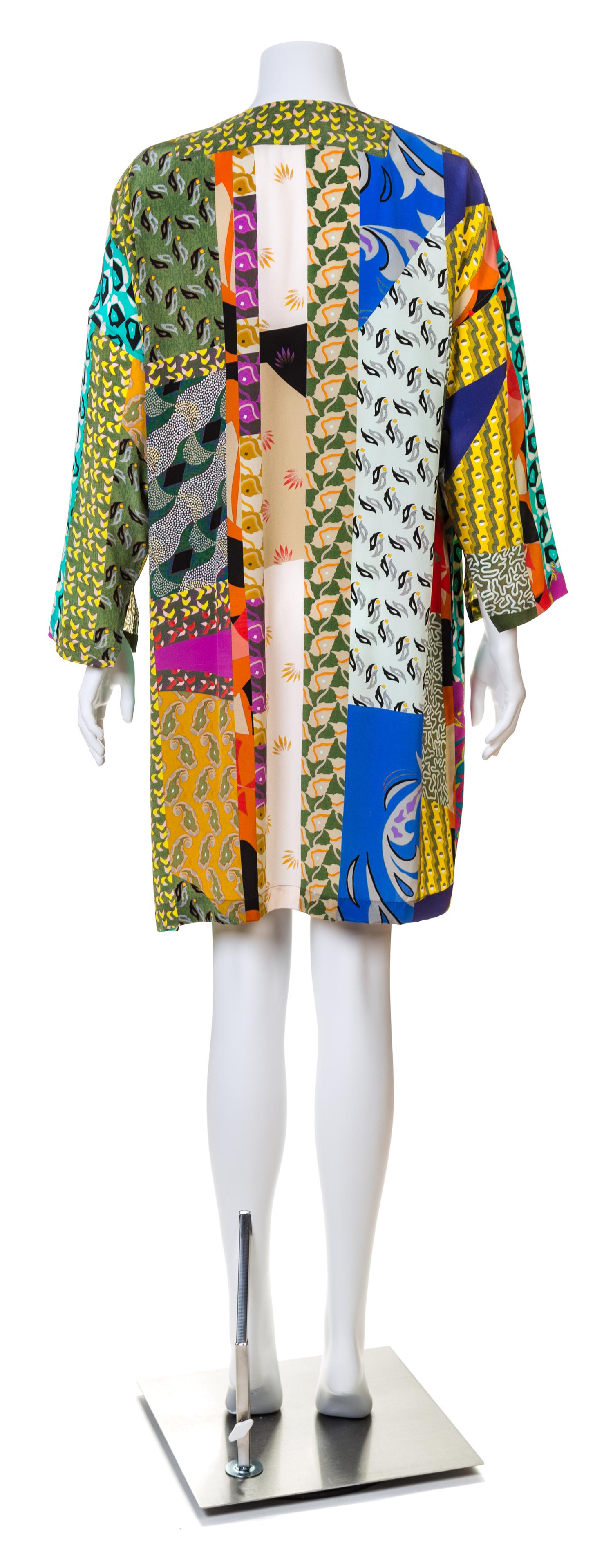 An Etro Multicolor Silk Dress, SIze 42.