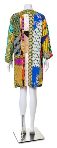 An Etro Multicolor Silk Dress, SIze 42.