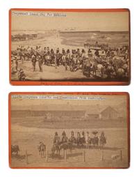 [NATIVE AMERICANS]. A group of 2 cabinet photographs of Cheyenne Indians at Fort Reno, Oklahoma Territory, comprising: