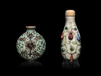 Two Chinese Porcelain Snuff Bottles
