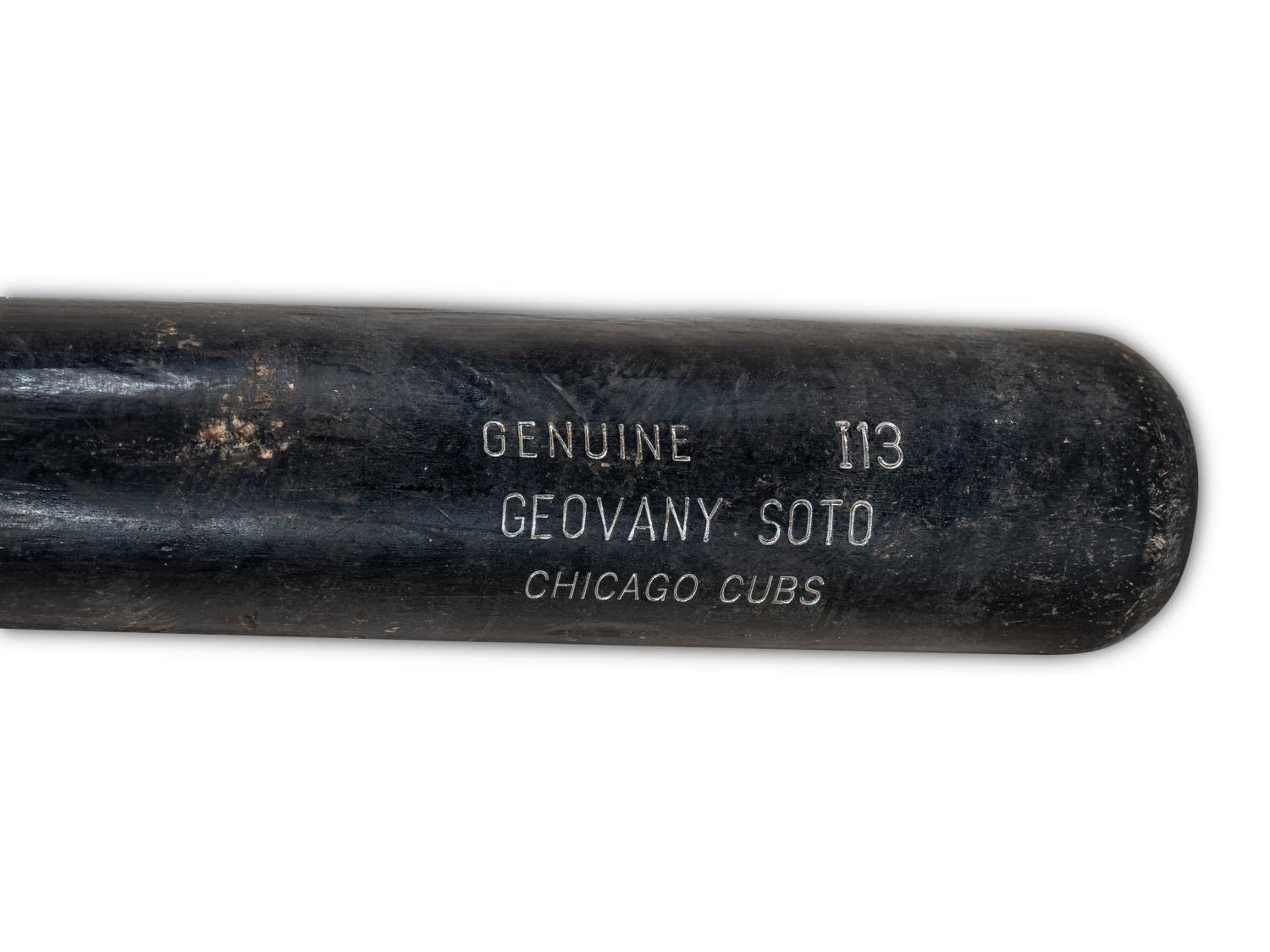 A Group of Chicago Cubs Bats Including Giovanni Sotto Game Used