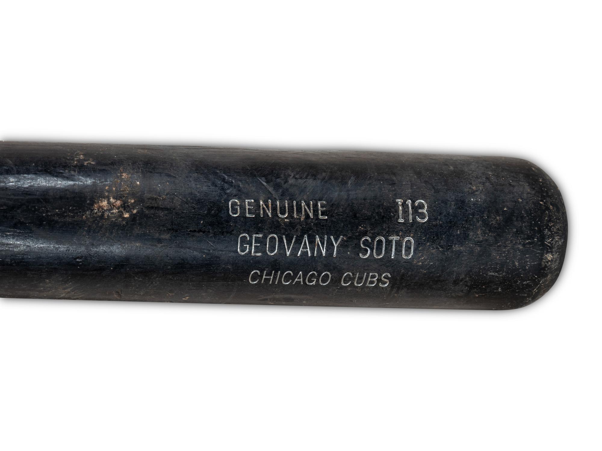 A Group of Chicago Cubs Bats Including Giovanni Sotto Game Used
