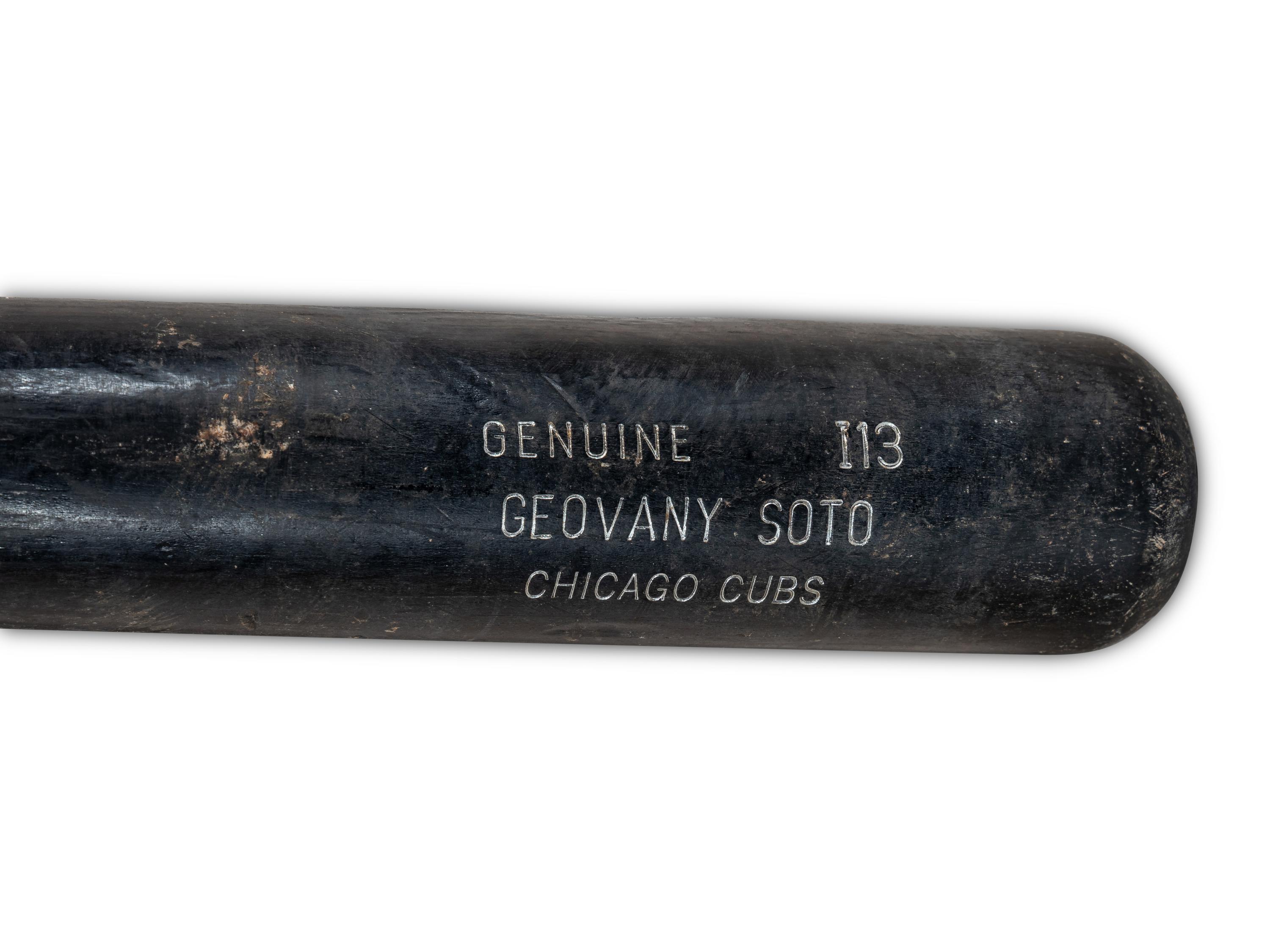 A Group of Chicago Cubs Bats Including Giovanni Sotto Game Used