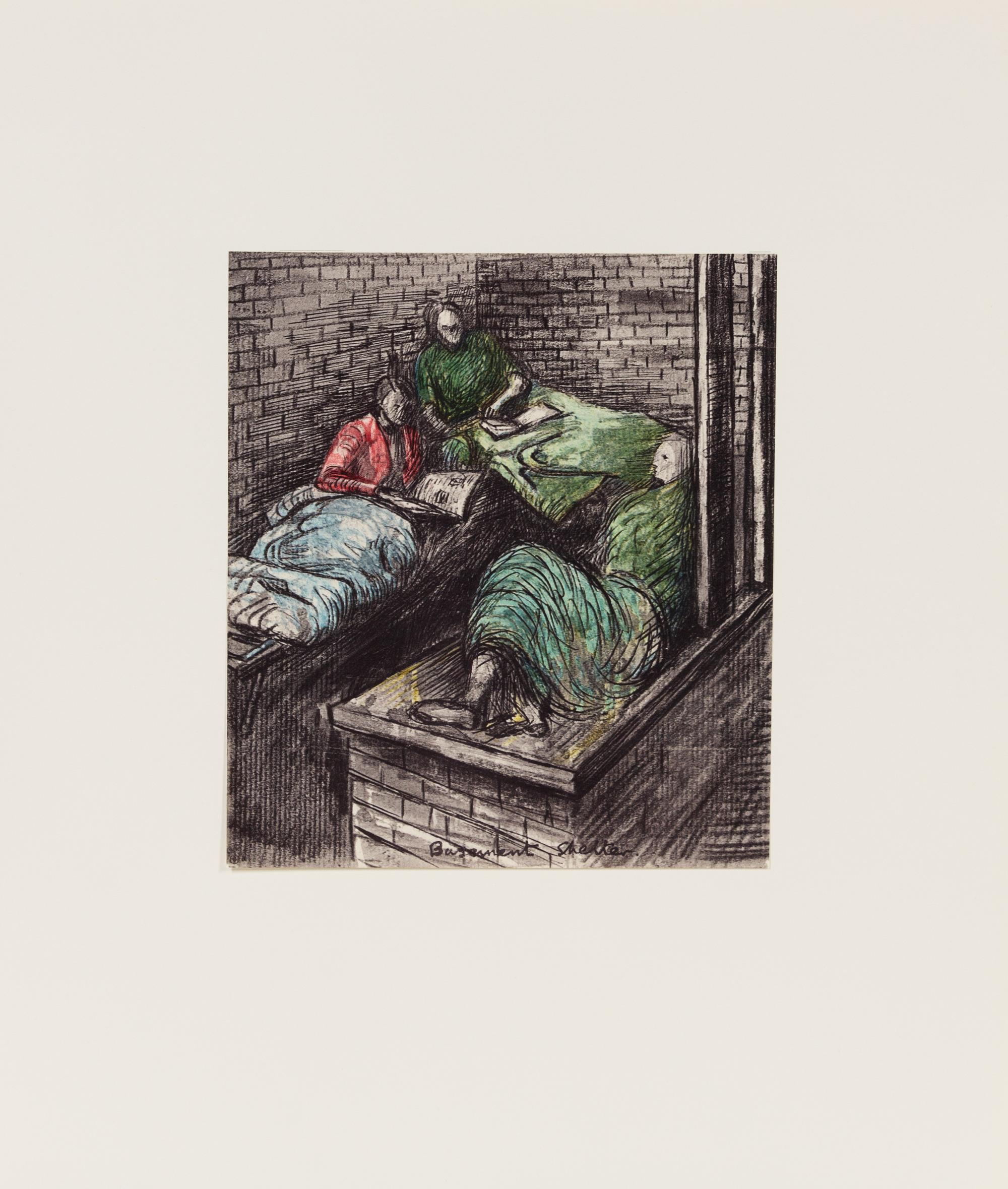 Henry Moore, (British, 1898-1986), Shelter Sketchbook