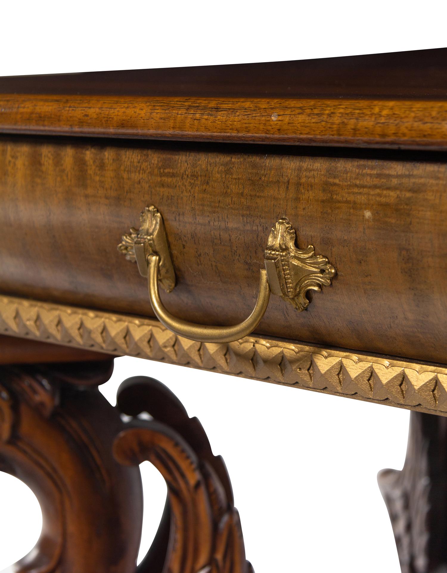 A Renaissance Revival Carved Walnut Library Table