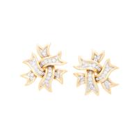 VALENTIN MAGRO, YELLOW GOLD, PLATINUM AND DIAMOND CLIP EARRINGS