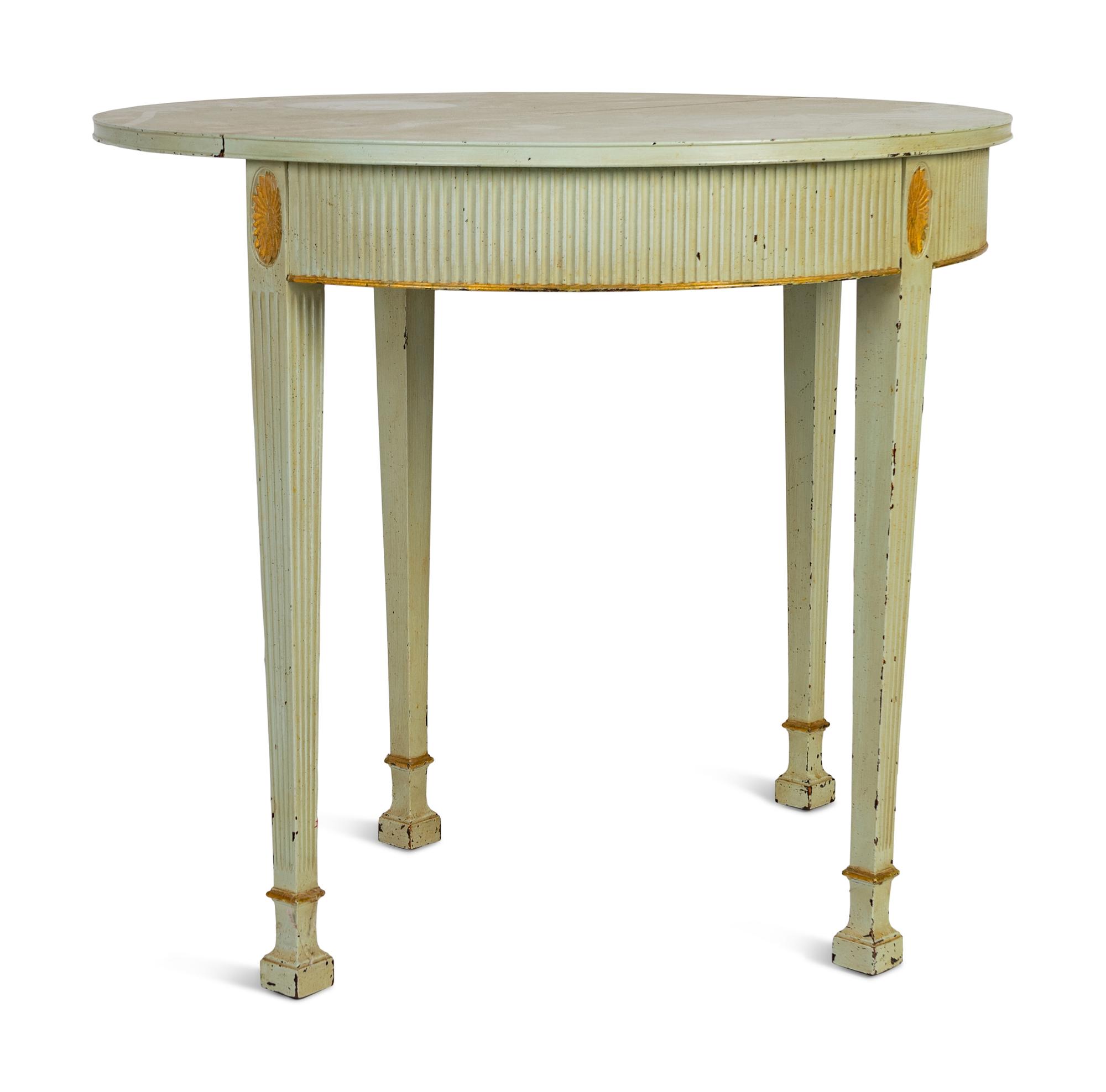 An Italian Style Painted Flip-Top Console Table