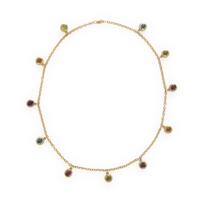 Slane & Slane, Yellow Gold and Multigem Necklace