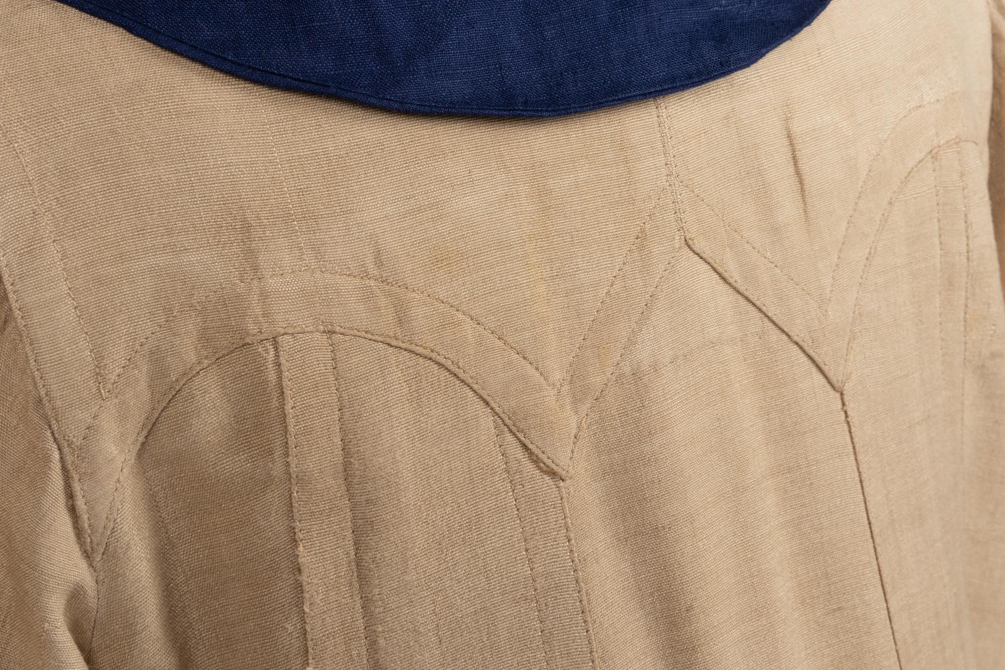 Two 1910s items: One Linen Duster, One Evening Dress