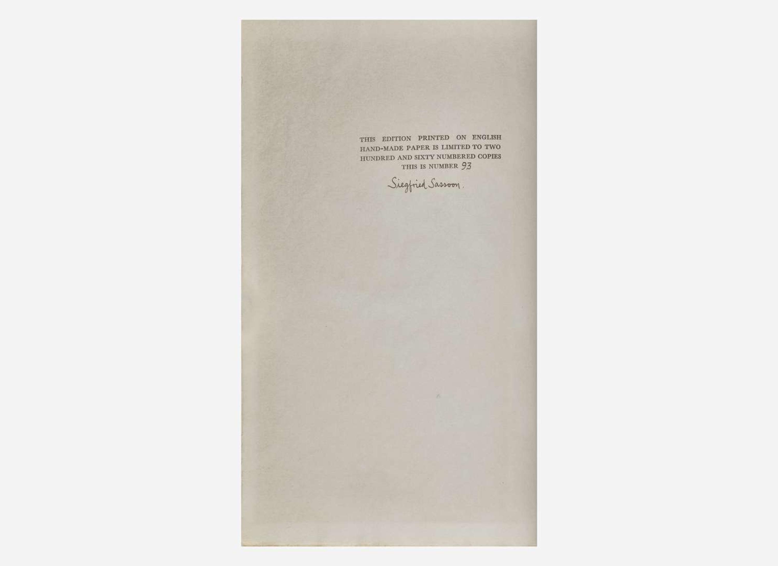 [Literature] Sassoon, Siegfried: The Sherston Trilogy