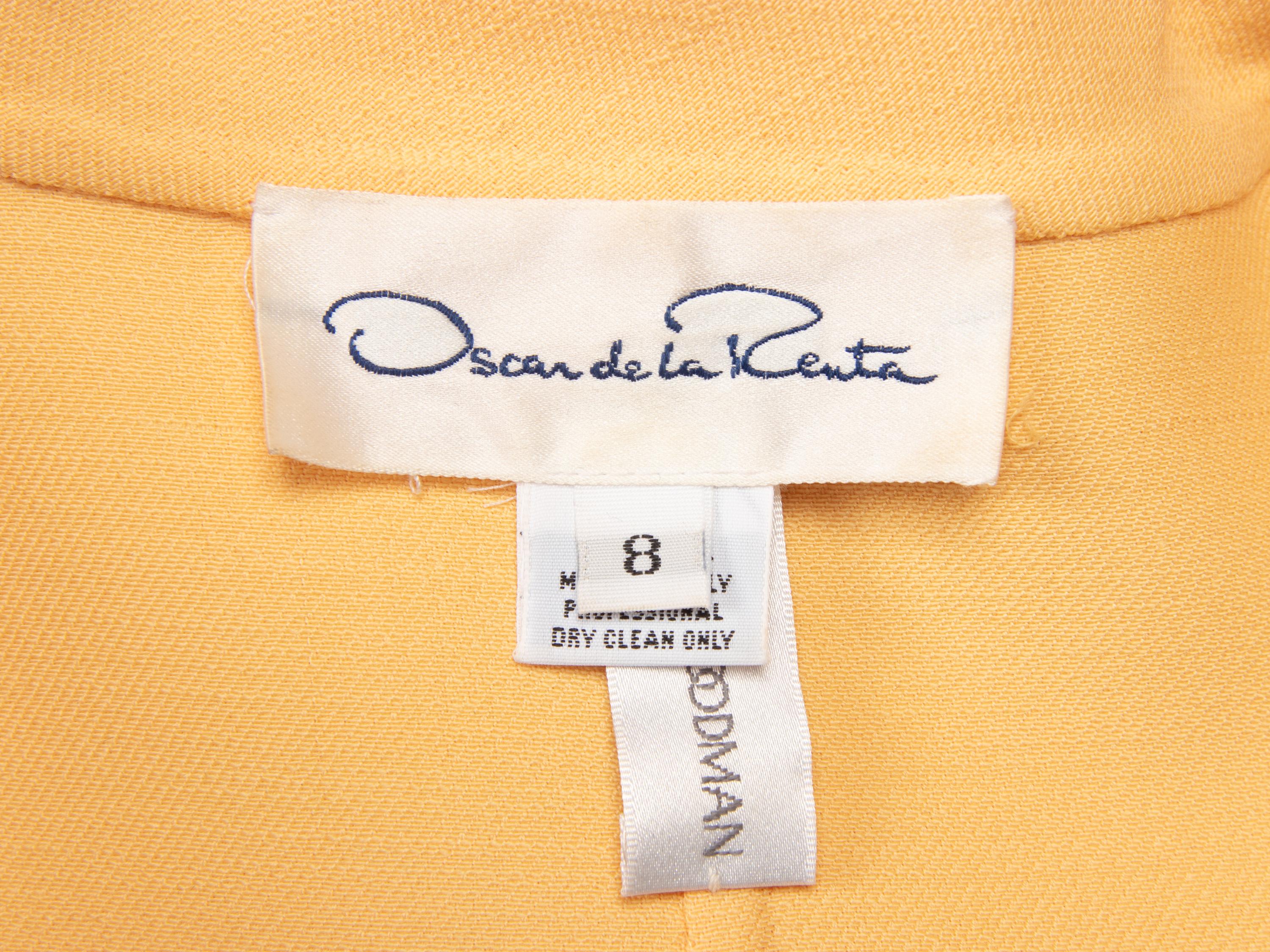 OSCAR DE LA RENTA, YELLOW WOOL COATDRESS
