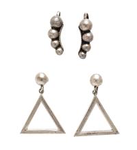 A Collection of Silver Earclips, Mexico, 10.70 dwts.