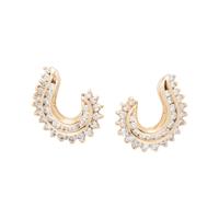 YELLOW GOLD AND DIAMOND EARRINGS