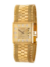 JUVENIA, YELLOW GOLD AND DIAMOND WATCH