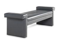 A Faux Leather Upholstered Bench