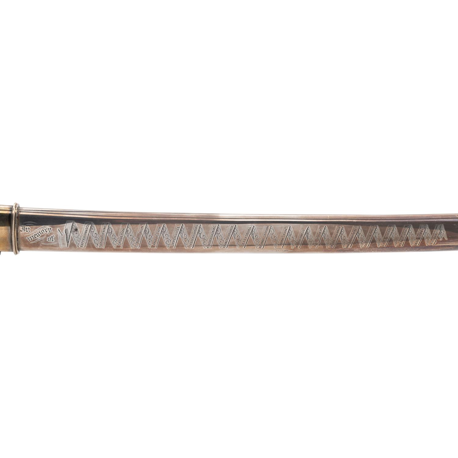 Civil War Military Archive of Major Frederick M. Edgell and the 1st New Hampshire Battery Including: Tiffany & Co. M1850 Presentation Sword in Case with 80 Original Documents, Letters, CDVs, and Accessories