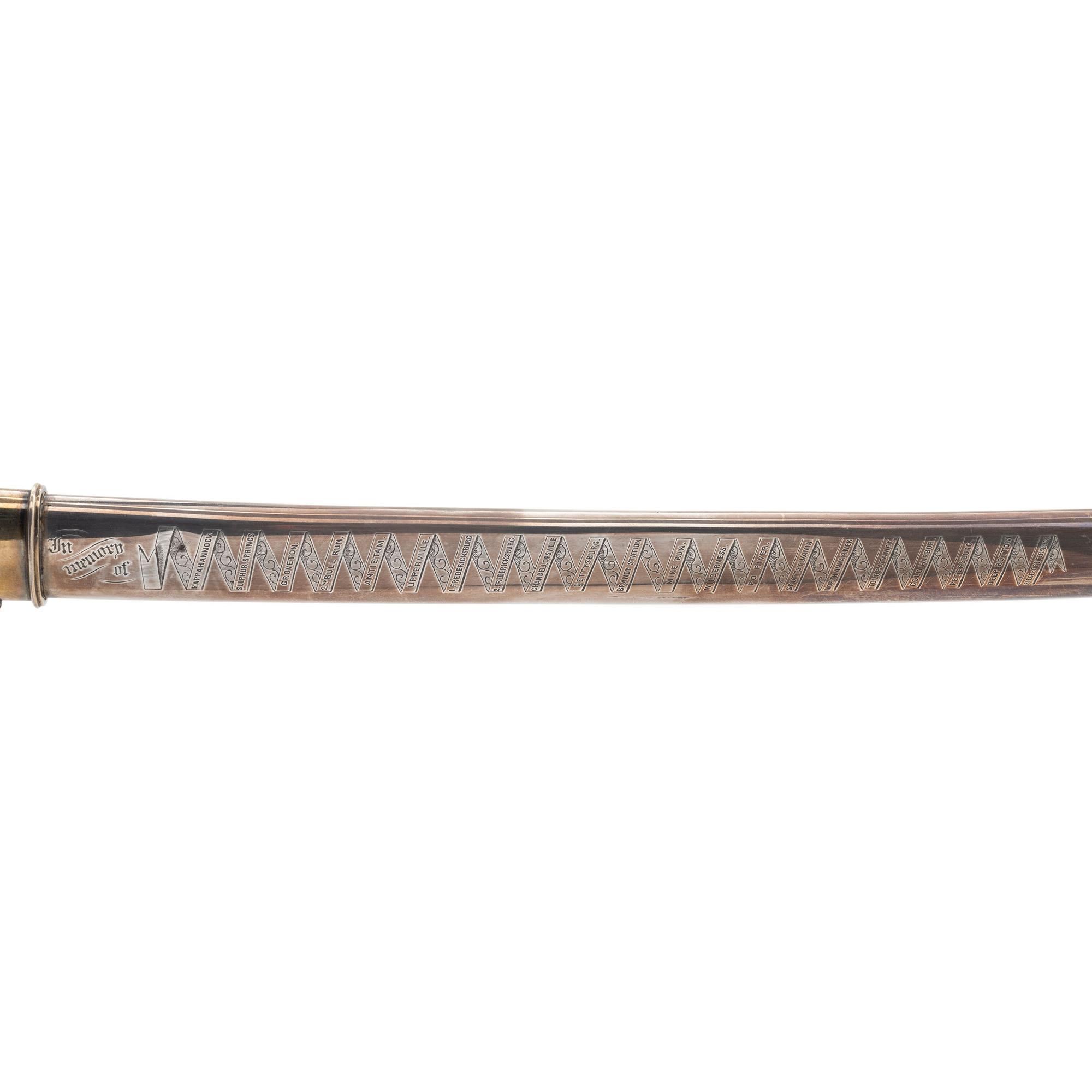 Civil War Military Archive of Major Frederick M. Edgell and the 1st New Hampshire Battery Including: Tiffany & Co. M1850 Presentation Sword in Case with 80 Original Documents, Letters, CDVs, and Accessories