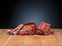 Sioux Quilled and Beaded Hide Moccasins