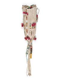 Sioux Beaded Three-sided Hide Bag