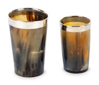 An English Silver Mounted Horn Drinking Cup