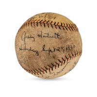A 1930 Chicago Cubs Team Signed Autograph Baseball Featuring Kiki Cuyler and Hack Wilson (Beckett Authentication Services)