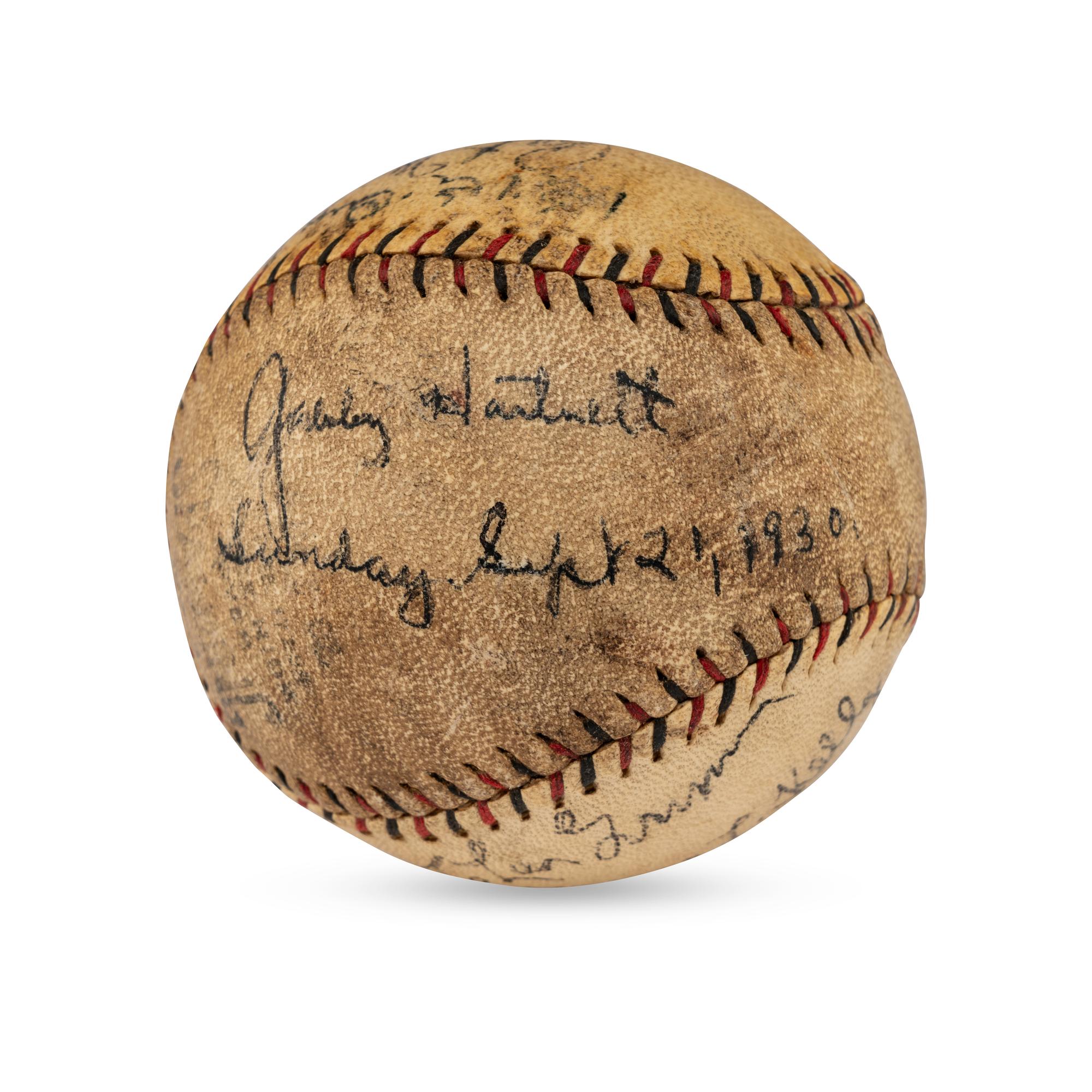 A 1930 Chicago Cubs Team Signed Autograph Baseball Featuring Kiki Cuyler and Hack Wilson (Beckett Authentication Services)