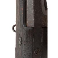 Model 1861 US Springfield rifle musket dated 1861 with bayonet and frog.