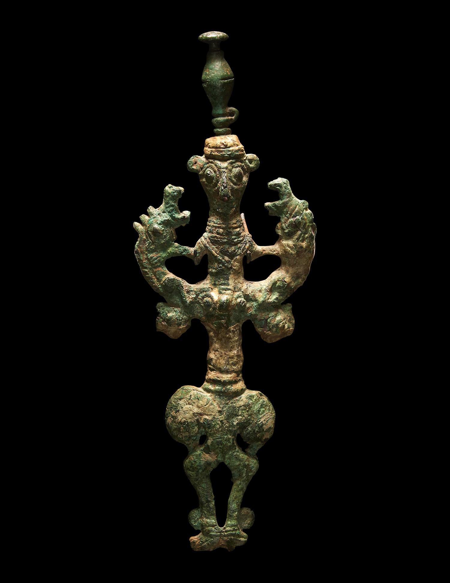A Luristan Bronze Master of the Animals Finial