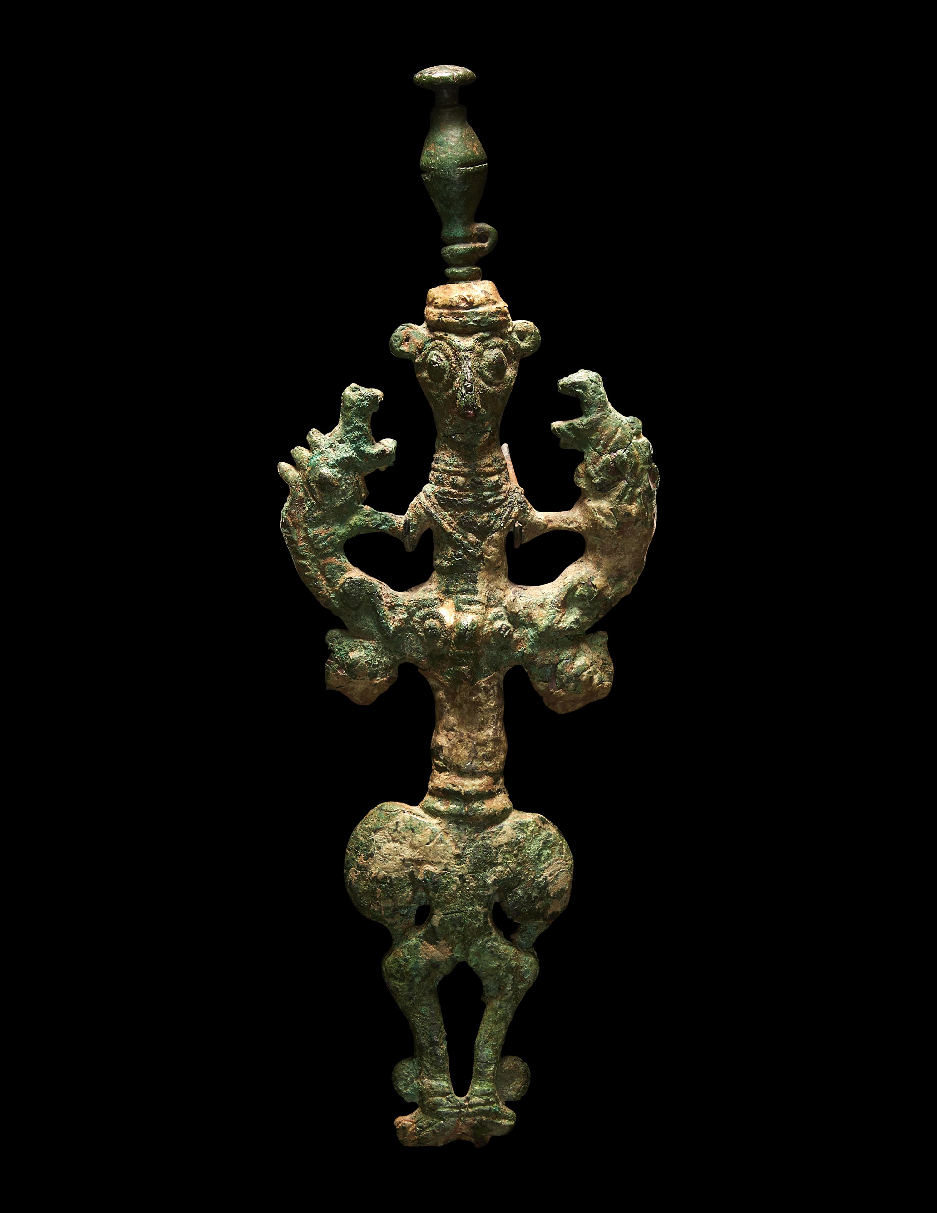 A Luristan Bronze Master of the Animals Finial