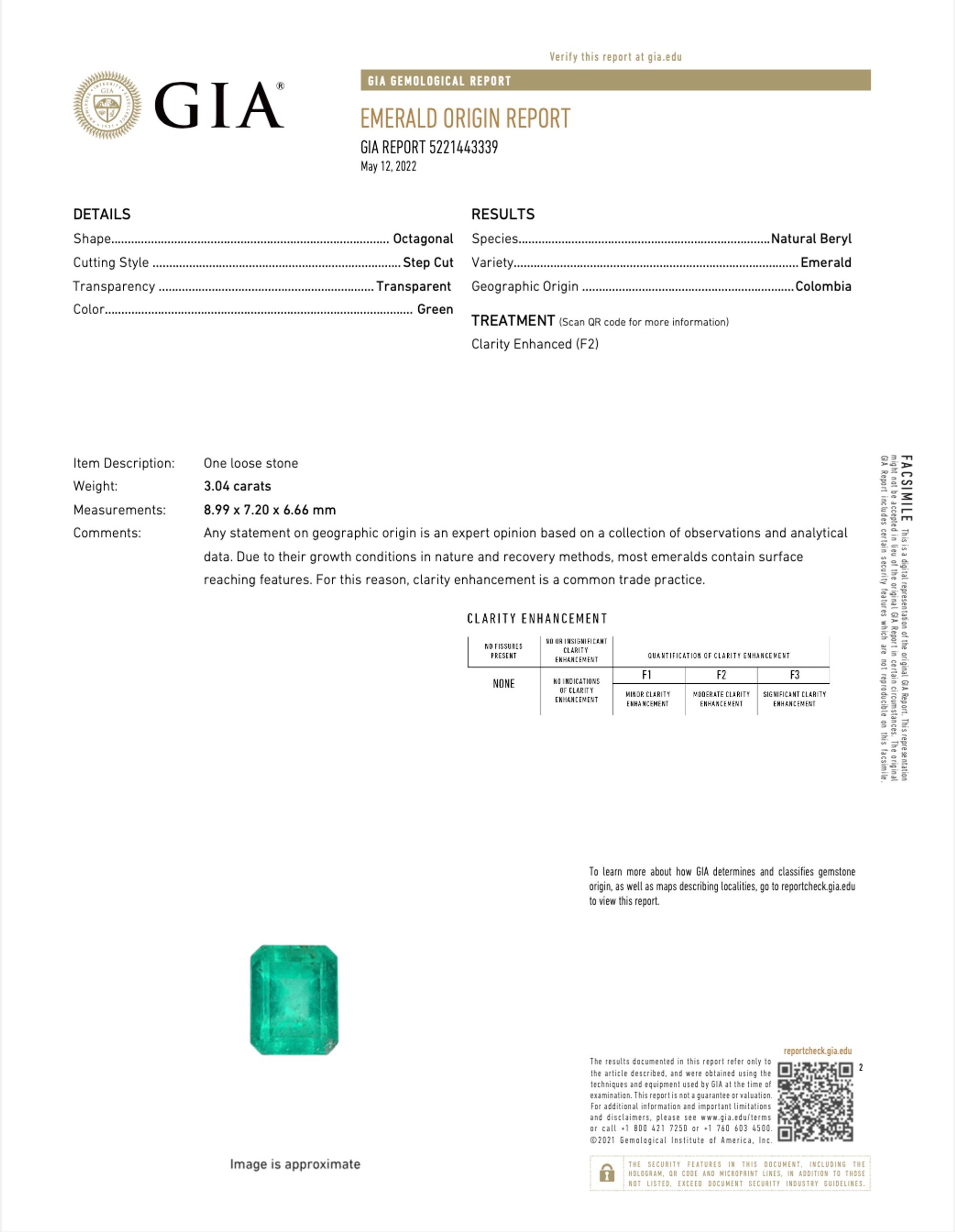 COLOMBIAN EMERALD AND DIAMOND RING