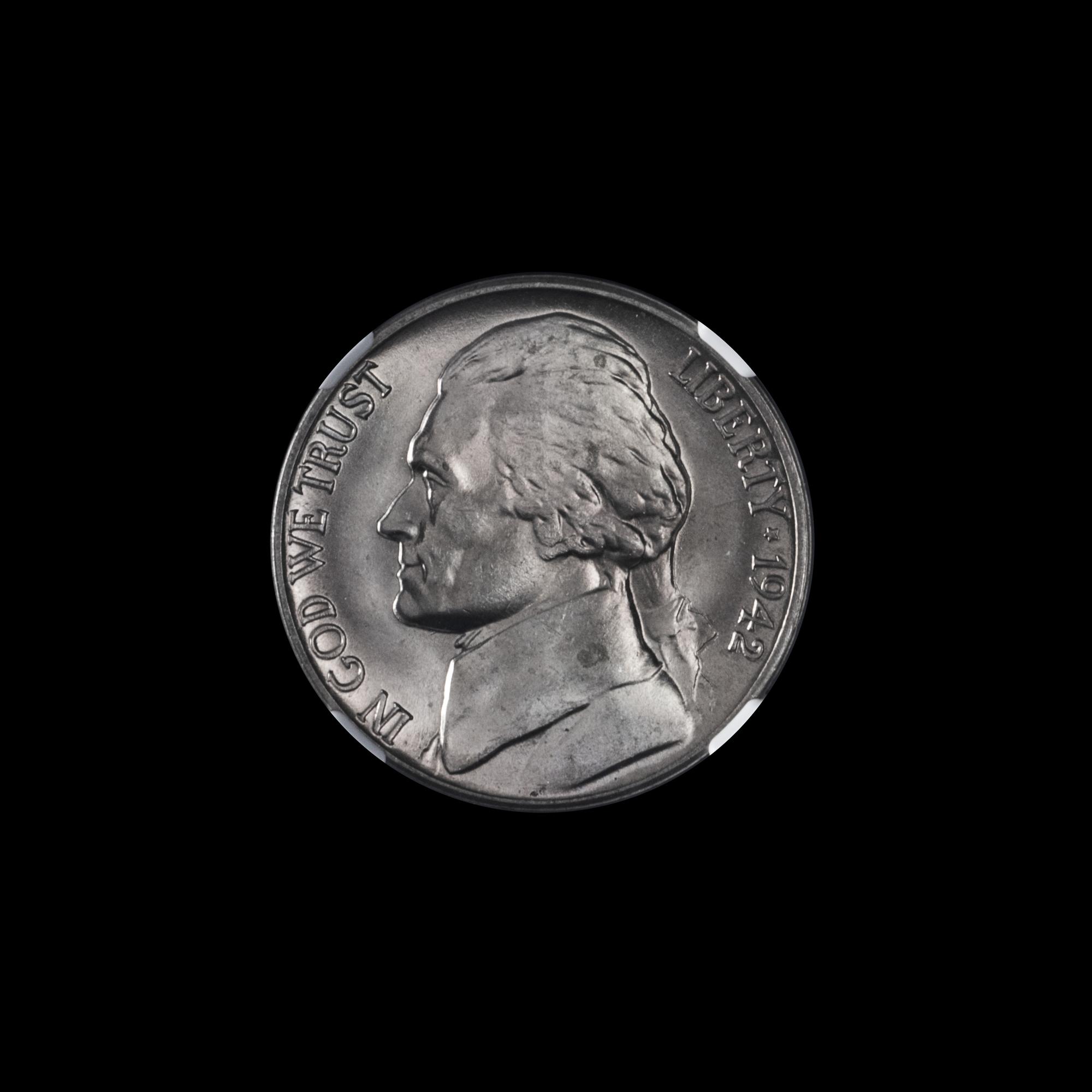 A United States 1942-D Jefferson 5c Coin — NGC GRADED MS66 5FS