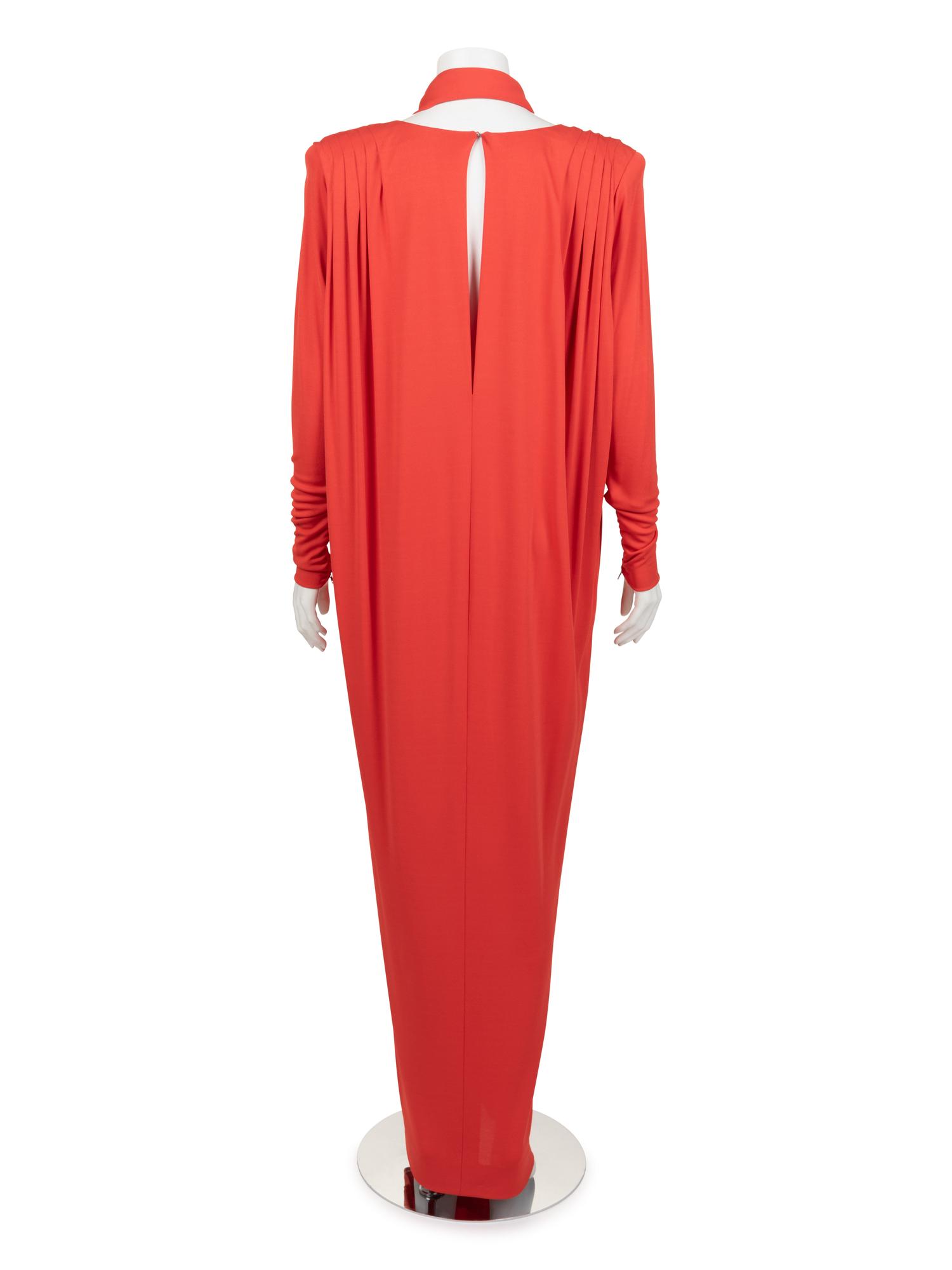 Givenchy Haute Couture Ruched Sleeve Dress, 1980-90s